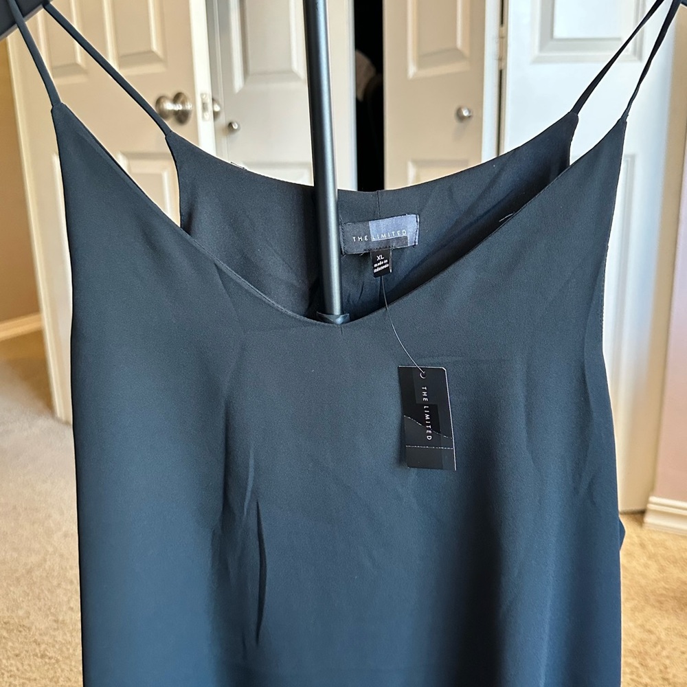 Long black tank top with Spaghetti Straps